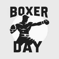 Black Silhouette boxer punching