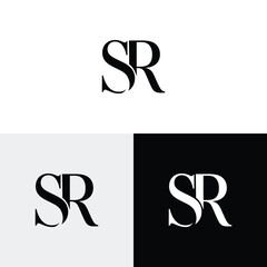 s r initial monogram vector icon illustration
