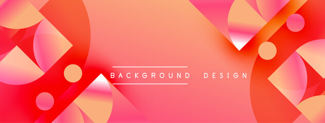 Abstract gradient shapes overlap, creating dynamic pink, orange composition. Text reads background design centered within image.