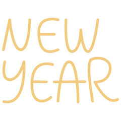Happy New Year Typography Design