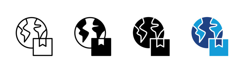 Logistics icon set multiple style collection