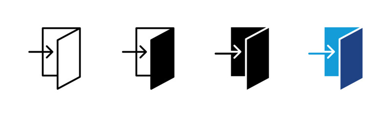 Access icon set multiple style collection