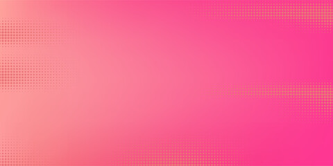 Pink orange polka dots gradient halftone background. Pop art cartoon dot texture with comic graphic design, Horizontal abstract pattern wall for cover digital technology.
