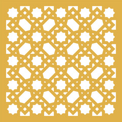 Traditional quatrefoil lattice pattern. Islamic window grille panel. Ornament in geometric arabian style. Template for laser cutting. Cnc router. Vector