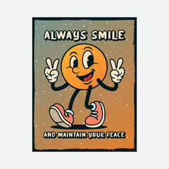 Simple and Fun Cartoon Mascot Character With Beautiful Phrase