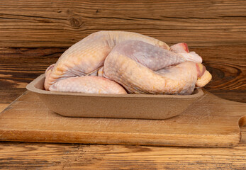 Helmeted guinea fowl raw meat