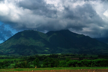 clouds over the mountains
