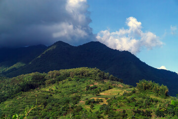 mountain landscape with clouds