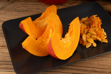 Red kuri squash or hokkaido pumpkin