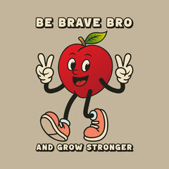 Simple and Fun Cartoon Mascot Character With Beautiful Phrase