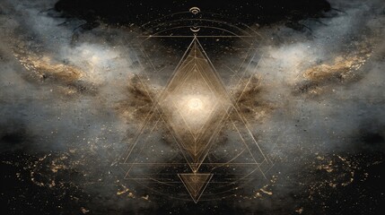 Mysterious Cloud Formation with Central Light.