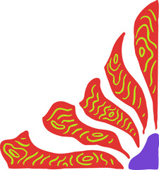 Abstract Groovy Flower Corner