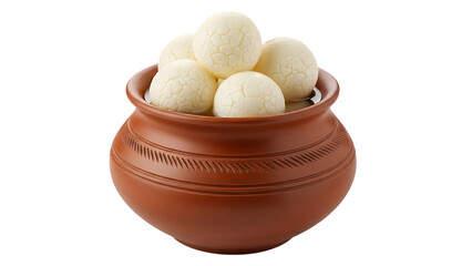 Syrupy rasgulla isolated on transparent background