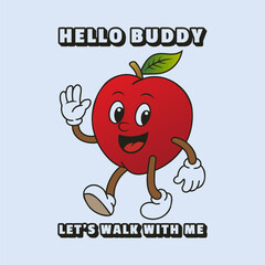 Simple and Fun Cartoon Mascot Character With Beautiful Phrase