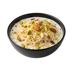 Sweet vermicelli eid dessert isolated on transparent background