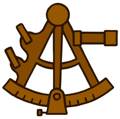 Nautical Sextant Navigation Instrument