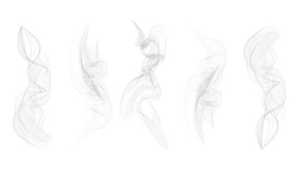 Realistic steam or smoke on hot tea, coffee, food. PNG Stock royalty free.	