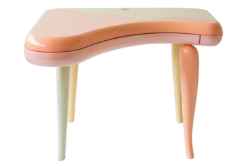 This study desk features rounded corners and soft lines, making it a perfect addition to a modern workspace. The design promotes creativity and offers a playful touch to any setting