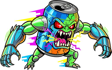 A colorful vector illustration of a funny cartoon parrot character surrounded by nature and flowers in a fun drawing style designed for a child