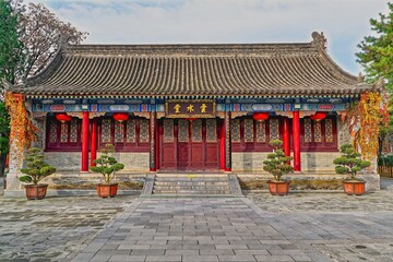 Obraz premium Asia, China, Xi'an, Great Wild Goose Pagoda, chinese temple architecture
