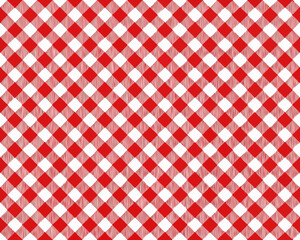Classic red and white checkered pattern a simple and vibrant background design