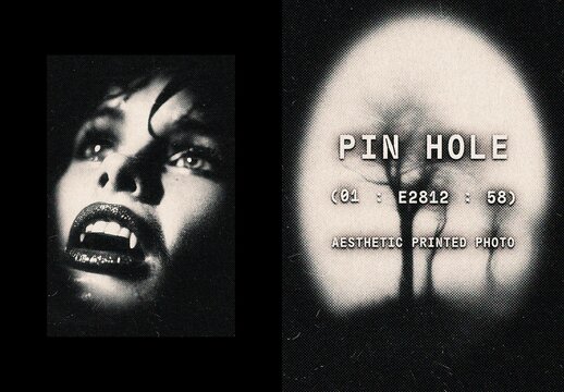 Pin Hole Camera Poster Effect Mockup