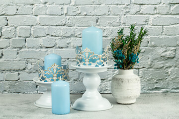 Blue candles