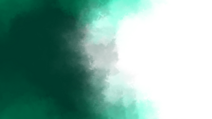 Abstract emerald green watercolor powder explosion background with white copy space