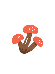 charming natural mushroom flat vector artwork