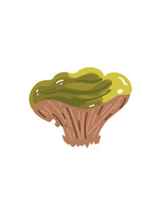 adorable poisonous forest mushroom flat illustration