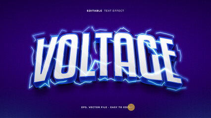 Voltage Electricity Lightning 3D Editable Text Effect © Zdson