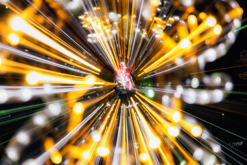 Christmas decorations with light painting effects