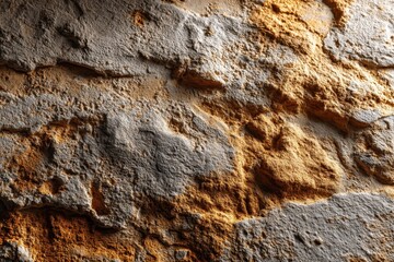 This abstract wall texture showcases a rough surface, revealing a beautiful contrast between sand and rock, with a natural beige tone that evokes an earthy, architectural element