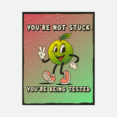 Simple and Fun Cartoon Mascot Character With Beautiful Phrase