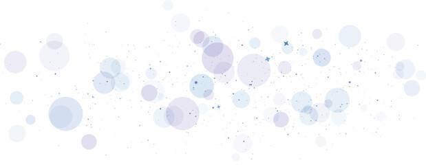 Soft pastel bokeh bubble circles background with light lavender and blue watercolor texture on white