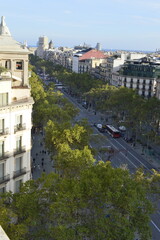 Paisagem urbana da cidade de Barcelona na Espanha