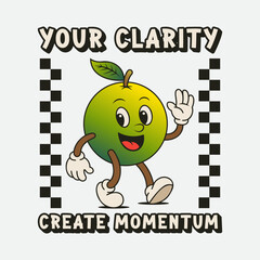 Simple and Fun Cartoon Mascot Character With Beautiful Phrase