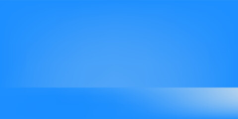 Blue podium with elegant blue wave lines on the back for product presentation. Display of cosmetic products. Stage or podium.