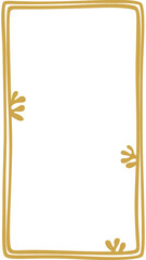 Golden Border: a decorative border element with an appealing aesthetic for any creative project or design. Perfect to add a touch of sophistication or visual emphasis.
