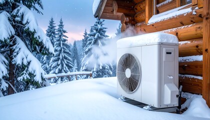 Air conditioner in snow.