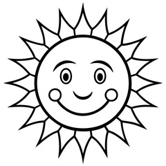 sun, cartoon, summer, vector, illustration, face, smile, happy, sunny, icon, sunlight, weather, heat, smiling, symbol, cute, sunshine, art, fun, star, design