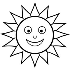 happy sun cartoon