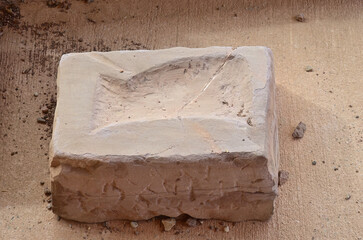 Ancient copper mining tool in Timna Valley, Israel