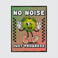 Simple and Fun Cartoon Mascot Character With Beautiful Phrase