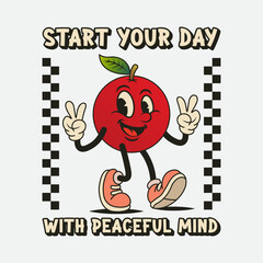 Simple and Fun Cartoon Mascot Character With Beautiful Phrase