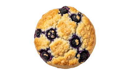 Isolated blueberry muffin perfect for breakfast and snacking available with no background