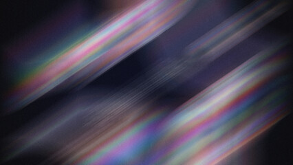 Vibrant rainbow light streaks illuminate a dark background, perfect for adding a pop of color and energy to your designs.