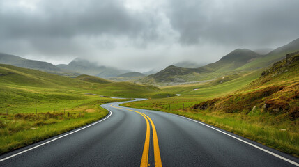 Naklejka premium road in mountains