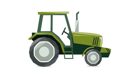 Fototapeta premium Green tractor for farming and agriculture work
