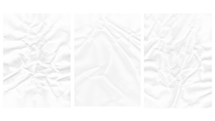 Abstract textured white background with crumpled paper effect, subtle lighting and shadows